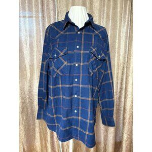 Men's Rock Creek Ranch Western Long Sleeve Plaid Flannel Shirt Multicolor Size L